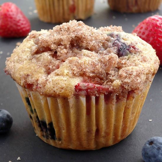 Strawberry Blueberry Muffins