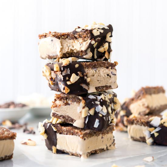 Mocha Maca Ice Cream Sandwiches