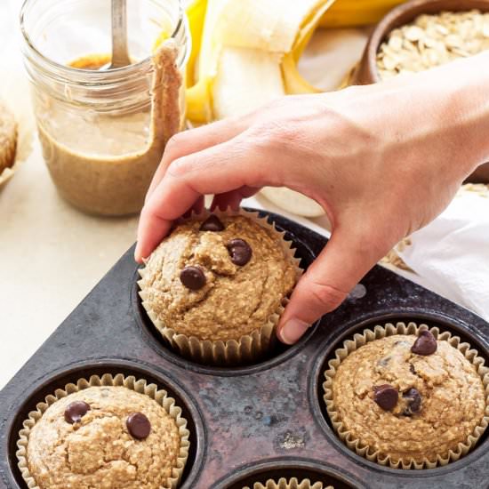 Almond Butter Blender Muffins