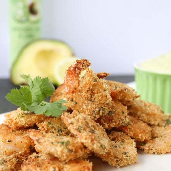 Crispy Prawns w/ Avocado Lime Aioli