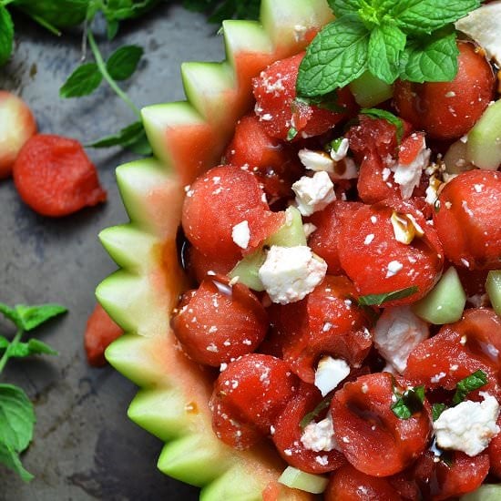 Easy Watermelon Feta Mint Salad
