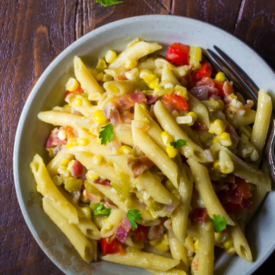 Summer Carbonara with Corn & Chiles