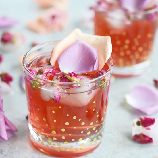 Pomegranate Rose Gin Fizz