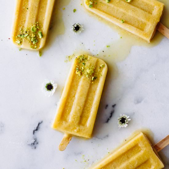 Coconut Peach Turmeric Popsicles