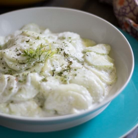 Creamy German Cucumber Salad