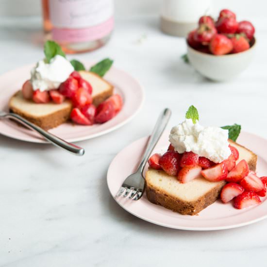 Wine-Soaked Strawberry Shortcake