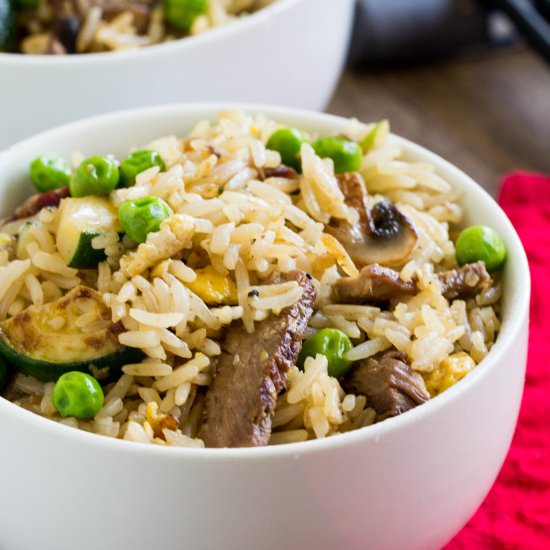 Leftover Steak Fried Rice