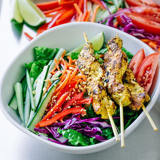 Thai Chicken Satay Salad