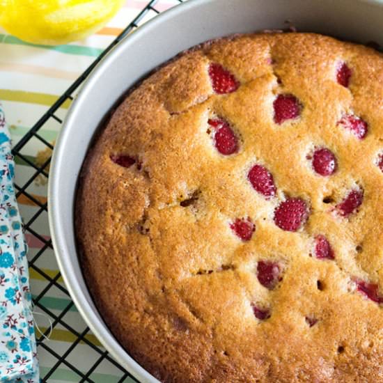 STRAWBERRY BUTTERMILK CAKE