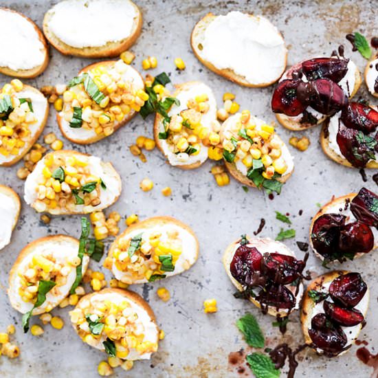 Savory and Sweet Summer Bruschetta