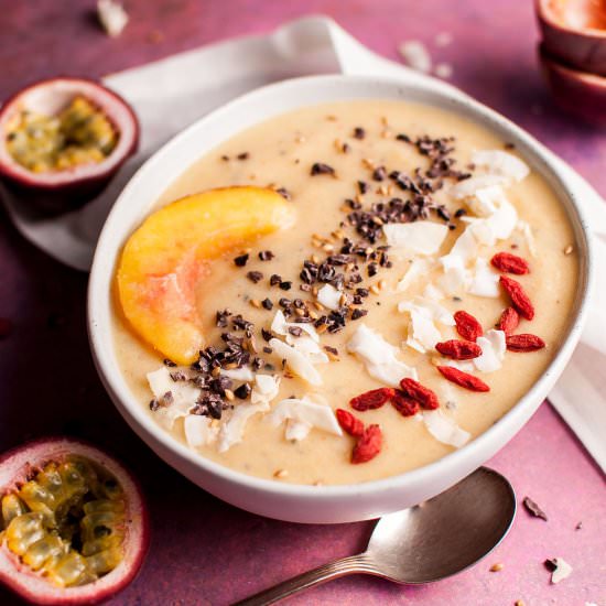 Peach & Passion Fruit Smoothie Bowl