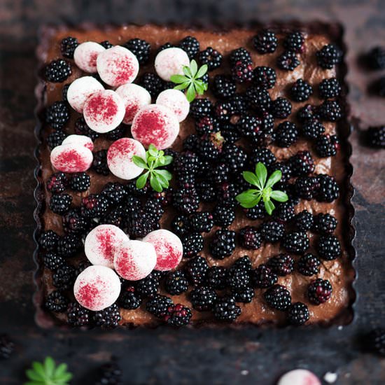 Blackberry Chocolate Mousse Tart