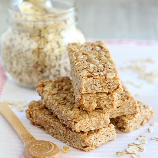 Peanut Butter Honey No Bake Granola Bars