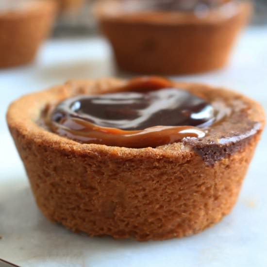 Brownie Cookie Cup with Dulce