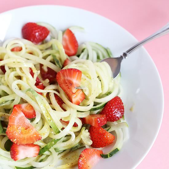 Cucumber Strawberry Noodle Salad