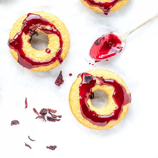 Almond Meal Donuts With Hibiscus