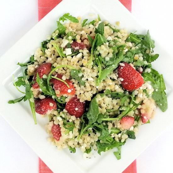 Couscous Arugula Strawberry Salad