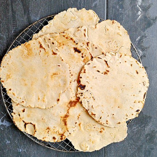 brown rice and oat flat bread