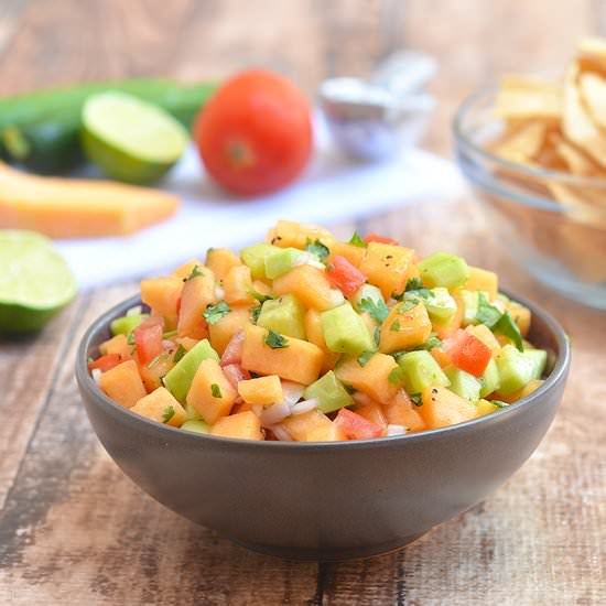 Cantaloupe Cucumber Salsa