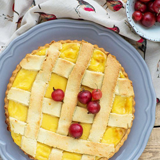 Gooseberry Jam & Cream Tart