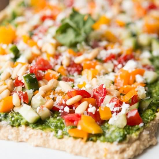 8 layer hummus dip
