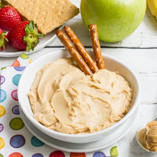 Creamy peanut butter yogurt dip