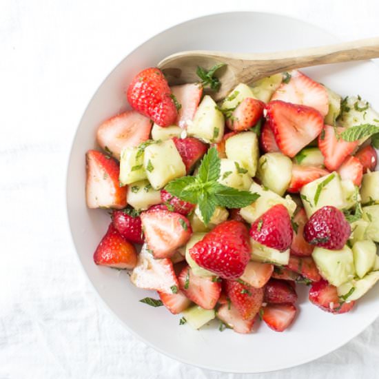 Strawberry Mint Cucumber Salad