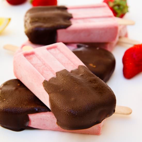 Chocolate Strawberry Cream Popsicle