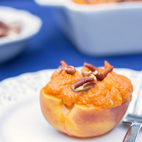 Sweet Potato Stuffed Peaches