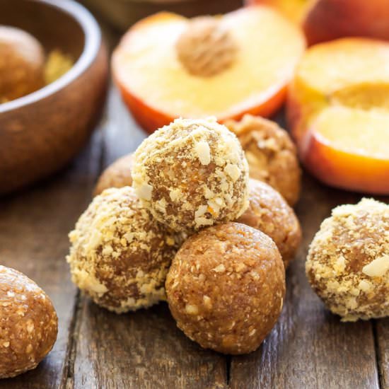 Peach Pie Energy Bites