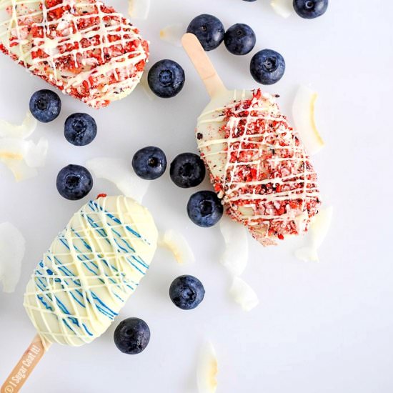 Blueberry Coconut Popsicles