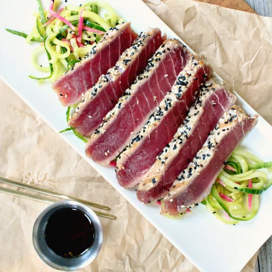 sesame crusted ahi tuna