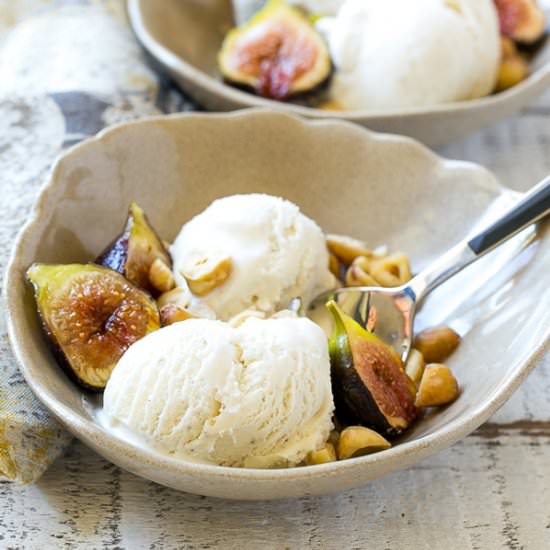 Spiced Roasted Figs & Ice Cream