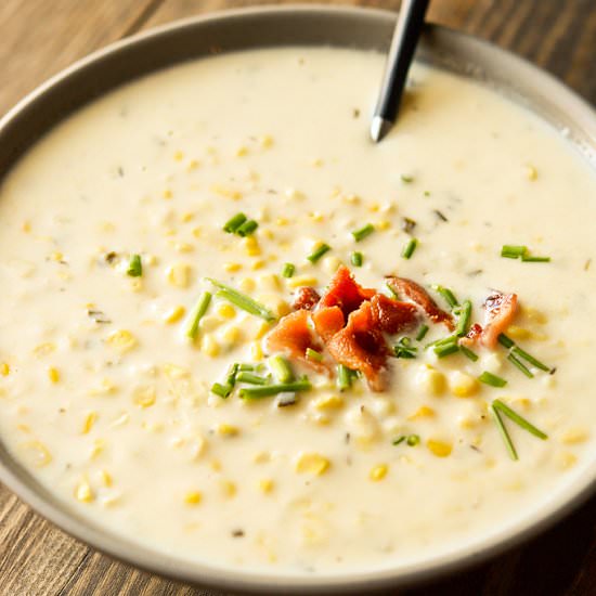Slow Cooker Summer Corn Soup