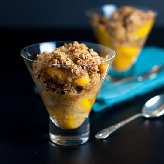 Peach Crisp with Bourbon & Vanilla