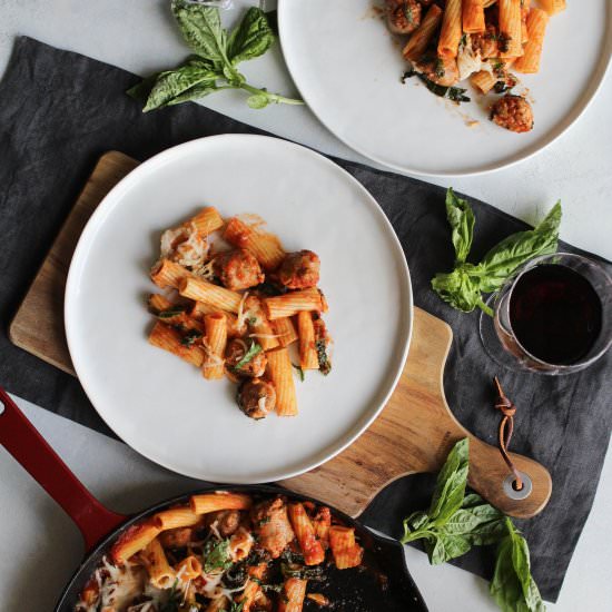 Italian Sausage and Kale Rigatoni