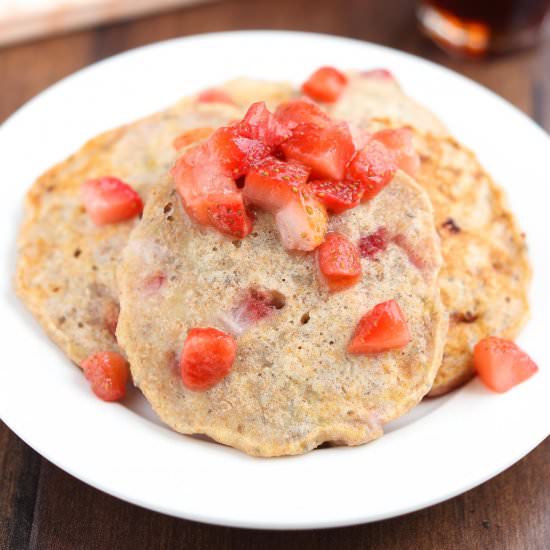 Strawberry Banana & Chia Pancakes