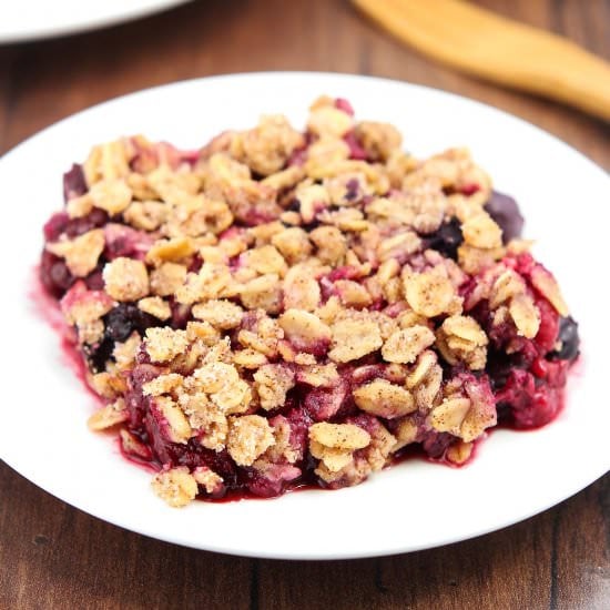 Clean Almond Berry Crumble