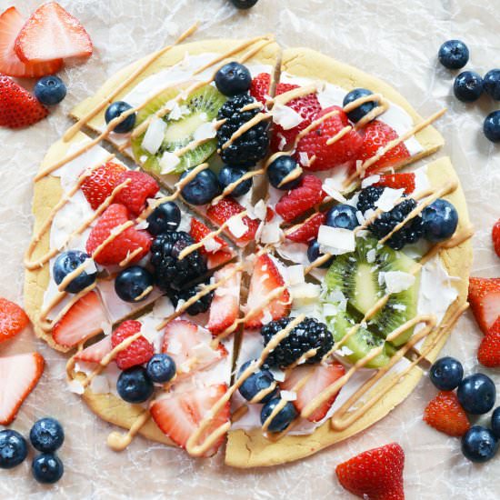 Vegan Chickpea Crust Berry Pizza