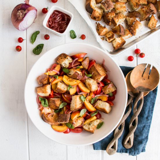 Nectarine Panzanelle Salad