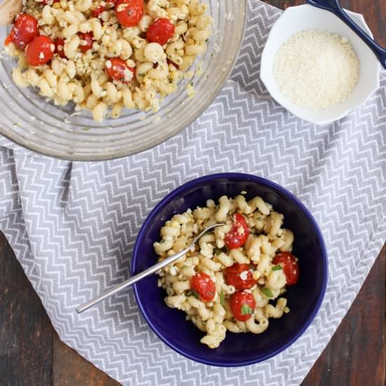 grilled corn and tomato pasta