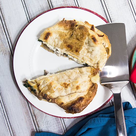 Spinach Mushroom Calzone