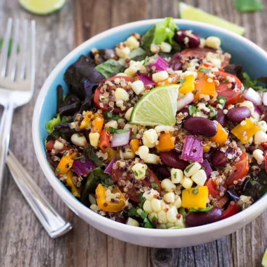 Summer Corn and Quinoa Veggie Salad