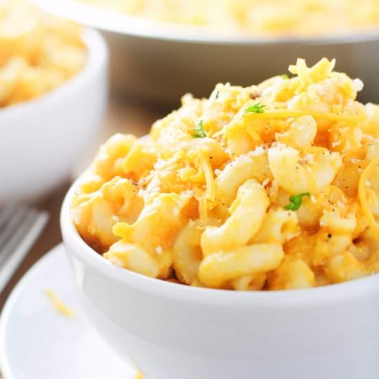 Sweet Potato Squash Mac and Cheese