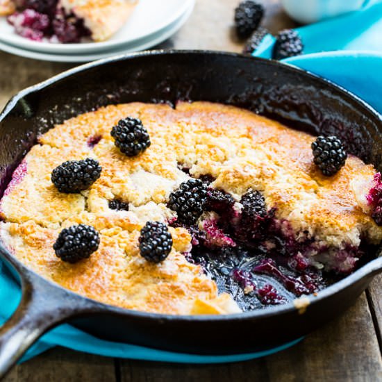 Skillet Blackberry Cobbler