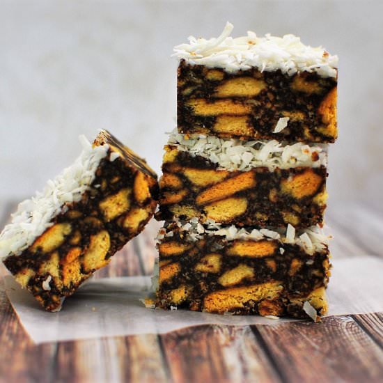 No Bake Hedgehog Slice