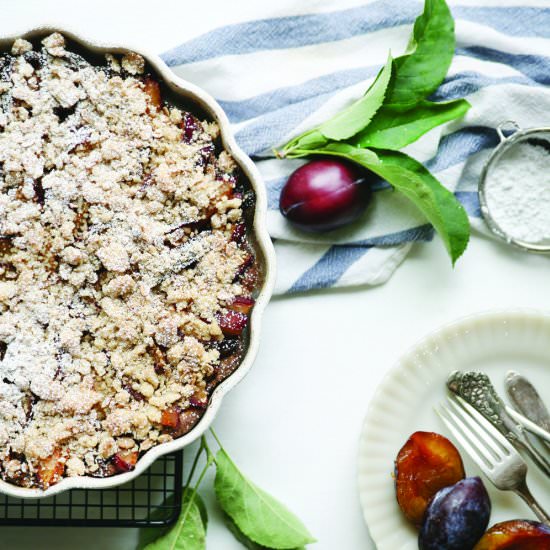 Plum Crumble Pie