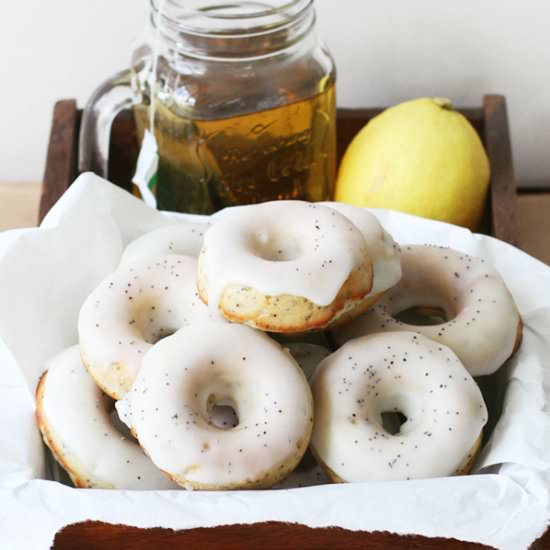 Baked Lemon Poppyseed Doughnuts