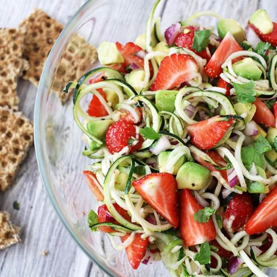 Courgette, Avocado & Strawberry Salad