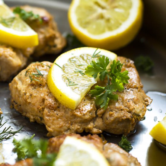 Greek Yogurt, Lemon & Herb Chicken